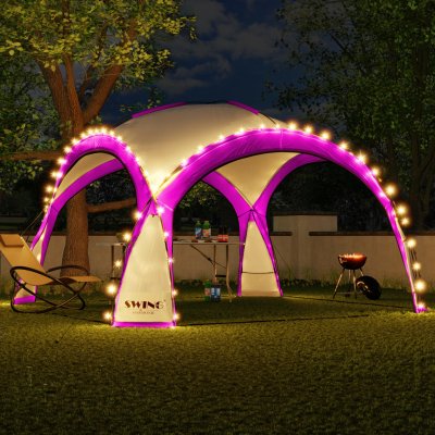Swing&Harmonie DomeShelter 3,6 x 3,6 m růžový – Hledejceny.cz