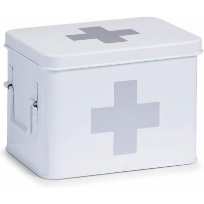 Zeller Present Lékárnička kovový box na léky a zdravotní pomůcky 2v1 bílý MEDICINE S