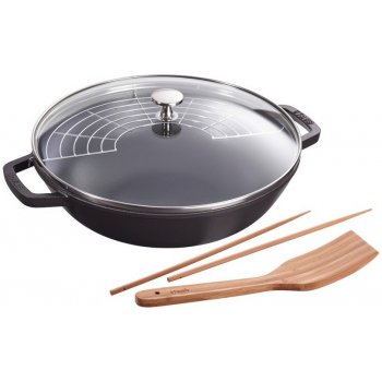 Staub Wok se skleněnou poklicí 30 cm