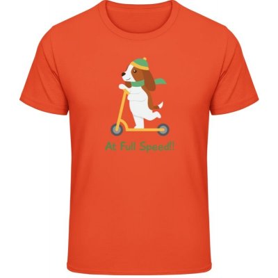Gildan Soft Style tričko Pes na koloběžce - Oranžová – Zboží Mobilmania