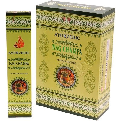 Ayurvedic Nag Champa indické vonné tyčinky 12 x 15 ks – Hledejceny.cz