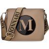 Kabelka Monnari prostorná okouzlující messenger taška na sportovním popruhu elegantní kabelka s velkým logem béžová