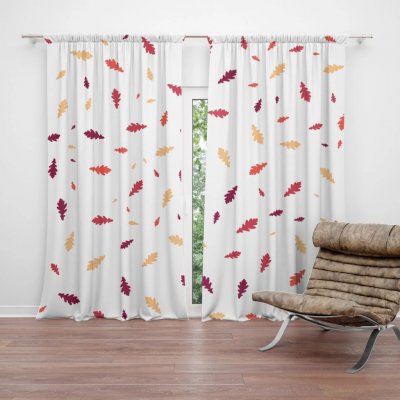 Sablio Závěs Barevné podzimní listí: 2ks 140x250cm – Hledejceny.cz