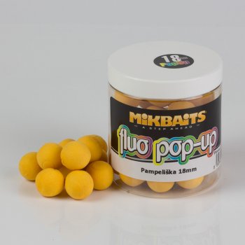 Mikbaits plovoucí Fluoro boilies 250ml 14mm Pampeliška