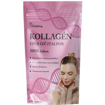 Vitaking Hydrolysed Beef Collagen jahoda 330 g – Hledejceny.cz