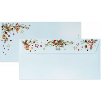 Galeria Papieru Ozdobné obálky - DL, 120 g/m2, vánoční, hvězdičky, 10 ks – Zboží Dáma