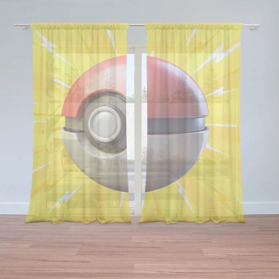 Sablio Záclony Pokemon ball Exploze: 2ks 150x250cm – Hledejceny.cz