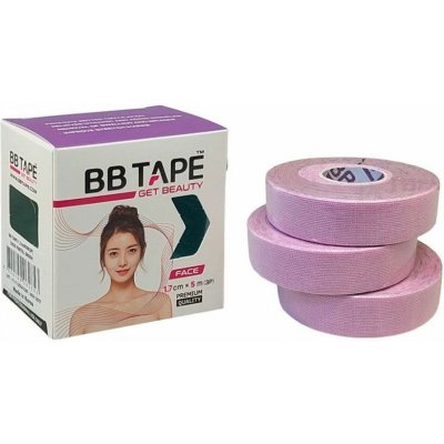 BB Tape Face tejp na obličej, růžová cherry 5 m x 1,7 cm 3 ks – Zbozi.Blesk.cz