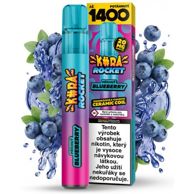Kurwa Rocket Blueberry Sour Ice 20 mg 1 200 potahů – Hledejceny.cz