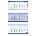 nástěnný Tříměsíční skládaný modrý 2025 – Hledejceny.cz