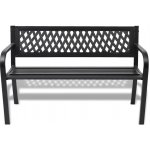 VidaXL Zahradní lavice 118 cm ocelová černá – Hledejceny.cz