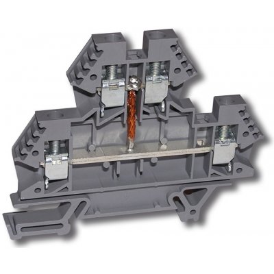 Elektro Bečov Řadová svorka patrová EURO D4/P2V2 - vodivě propojená dvě patra (šedá) – Zbozi.Blesk.cz