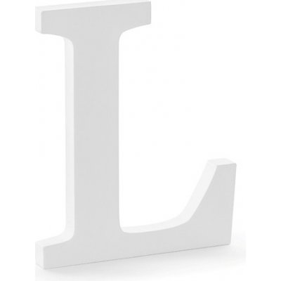 PartyDeco Dřevěné písmeno L bílé, 20 cm – Zboží Mobilmania