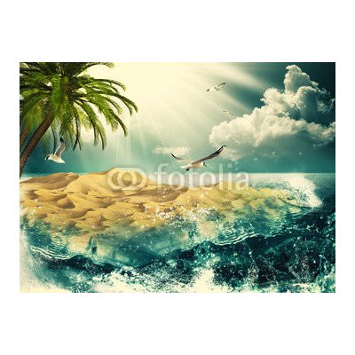 WEBLUX 53121953 Samolepka fólie Beauty Ocean Krása oceán krása přírodní pozadí pro váš design rozměry 100 x 73 cm – Zboží Mobilmania