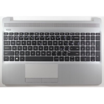 česká klávesnice HP 250 255 256 G8 G9 US/CZ/SK dotisk stříbrný palmrest + touchpad