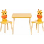 EcoToys stolek s židličkami Žirafa, žlutá – Hledejceny.cz
