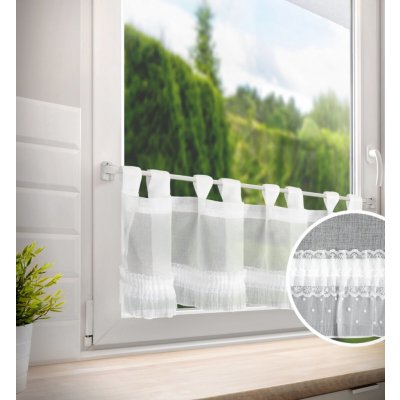 Dekorační krátká vitrážová záclona do kuchyně KATRINA 150x30 cm MyBestHome – Hledejceny.cz