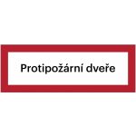 Bezpečnostní požární značení, ''Protipožární dveře'' – fólie, 210×74 mm – Zboží Mobilmania