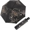 Deštník Doppler Magic Fiber Golden Flower dámský plně automatický deštník skládací černý
