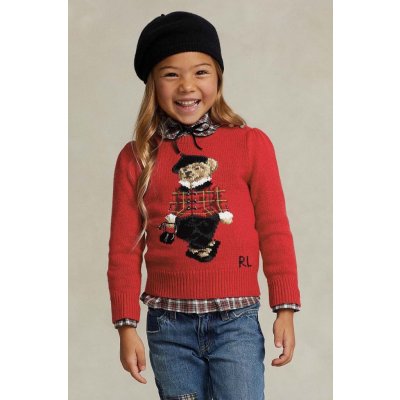 Polo Ralph Lauren dětský bavlněný svetr 313920102001 červená – Zboží Dáma
