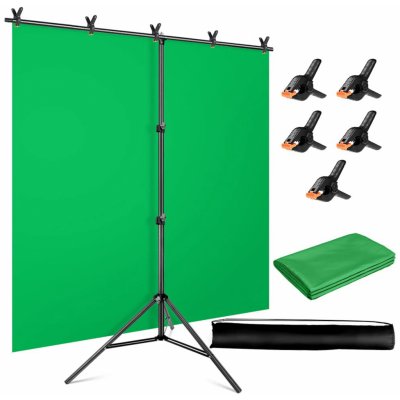 FILM-TECHNIKA Zelené plátno (green screen) + T-stativ + 5 svorek T Background Kit – Zboží Živě