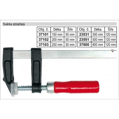 Vorel TO-37101 svěrka F stolařská 150 x 50 mm – Zbozi.Blesk.cz