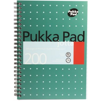 Pukka Pad spirálový blok Metallic Jotta A5, papír 80g čtverečkovaný,zelený 100 listů