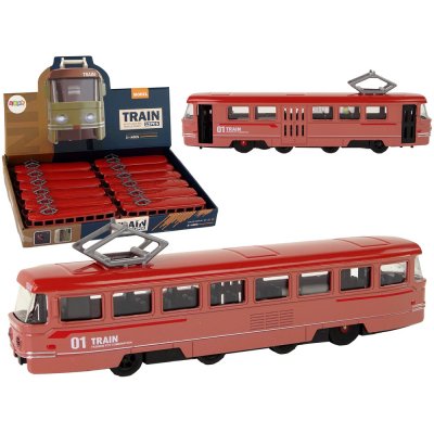 mamido Kovový vlak s třecím pohonem a zvuky červený – Sleviste.cz