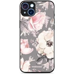 Mobiwear Glossy Apple iPhone 15 Plus - G034G - Květy na šedém pozadí