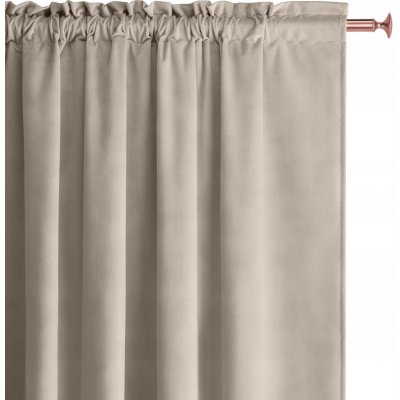 Závěs Room99 sametový zatemňovací hladký 140x280 cm béžový – Hledejceny.cz