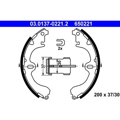 ATE Sada brzdových čelistí 03.0137-0221.2 – Zbozi.Blesk.cz