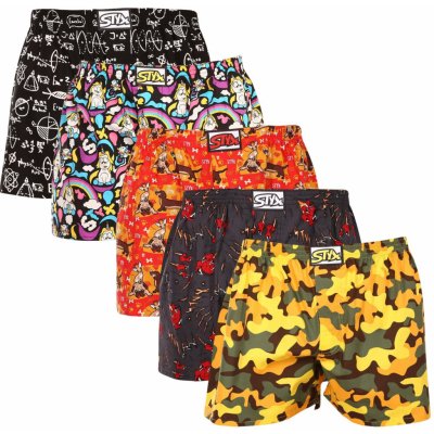 Styx 5PACK pánské trenky art klasická guma vícebarevné 5A1182492 – Hledejceny.cz