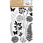 Anděl Přerov Samolepky na zeď černošedé kapradiny 60x32 cm – Sleviste.cz