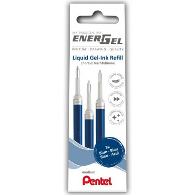 Pentel EnerGel LR7 náplň do rolleru modrá 3 ks + roller – Zboží Mobilmania