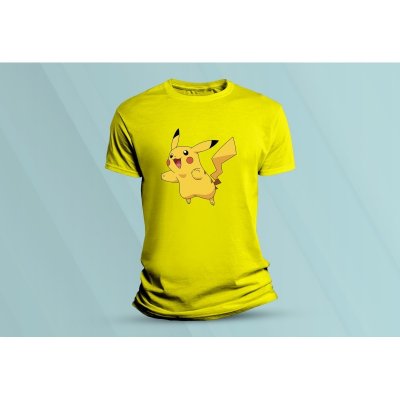 Sandratex dětské bavlněné tričko Pokémon Pikachu. Žlutá