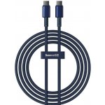 Baseus P10319800321-04 Tungsten Gold USB-C na USB-C, 2x USB-C (M) / 100W, 2m, modrý – Zboží Živě