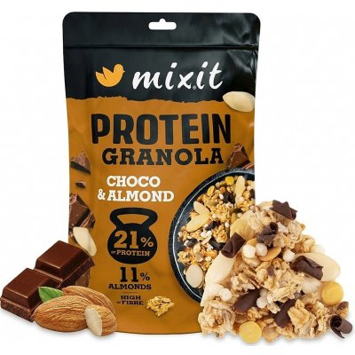Mixit Proteinová granola - čoko & mandle 450 g – Hledejceny.cz