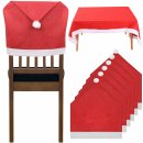 ISO Trade Vánoční potahy na židli 6x + ubrus Santa Claus 172 x130 cm