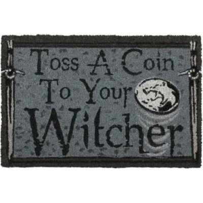 CurePink Netflix The Witcher Zaklínač Toss A Coin šedá 60 x 40 cm – Zboží Dáma