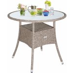 Melfin Ratanový stolek DE695 šedá – Zboží Dáma