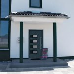 VidaXL Marketos Vchodové dveře hliník a PVC antracitové 110 x 210 cm – Hledejceny.cz
