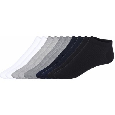 Esmara dámské nízké ponožky s BIO bavlnou 10 párů šedá / bílá / navy modrá / černá – Sleviste.cz