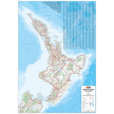 ITMB Publishing nástěnná mapa New Zealand North Island (Nový Zéland-severní ost – Hledejceny.cz