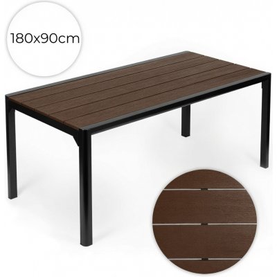 MultiGarden NSAK-180-2-1 Zahradní stůl pro 8 osob, 180x90 cm, hnědá deska – Hledejceny.cz