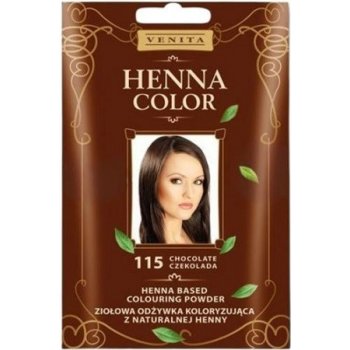 Venita Henna Color přírodní prášek pro barvení vlasů 115 čokoládově hnědá 25 g