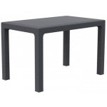 Mega Plast, plastový stůl RATAN LUX, 75 x 120 x 75 cm, antracit – Zboží Dáma