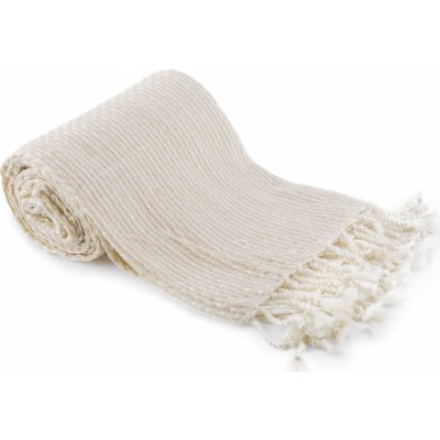 Kondela Tavau pletená deka s třásněmi béžová vzor 150x200 – Zboží Mobilmania