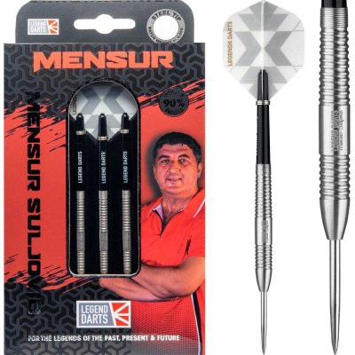 Sada šipek Legend Darts Mensur Suljovic 23g stříbrné, 90% wolfram – Hledejceny.cz