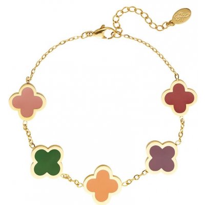 Ornamenti pozlacený Clovers multi colors gold OOR300070
