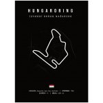 Jen tak z lásky Plakát Závodní okruhy Rozměr plakátu: 40 x 50 cm, Závodní okruh: Hungaroring, Barevná varianta: Bílá – Zboží Dáma